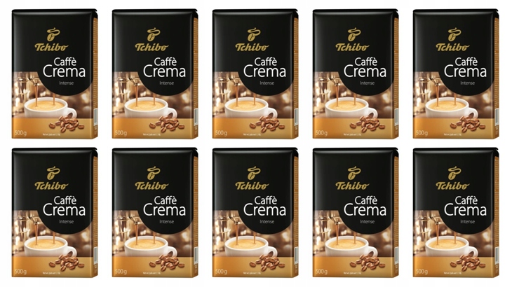 Zrnková káva - 10 x Caffè Crema Intense 500g Tchibo Wy