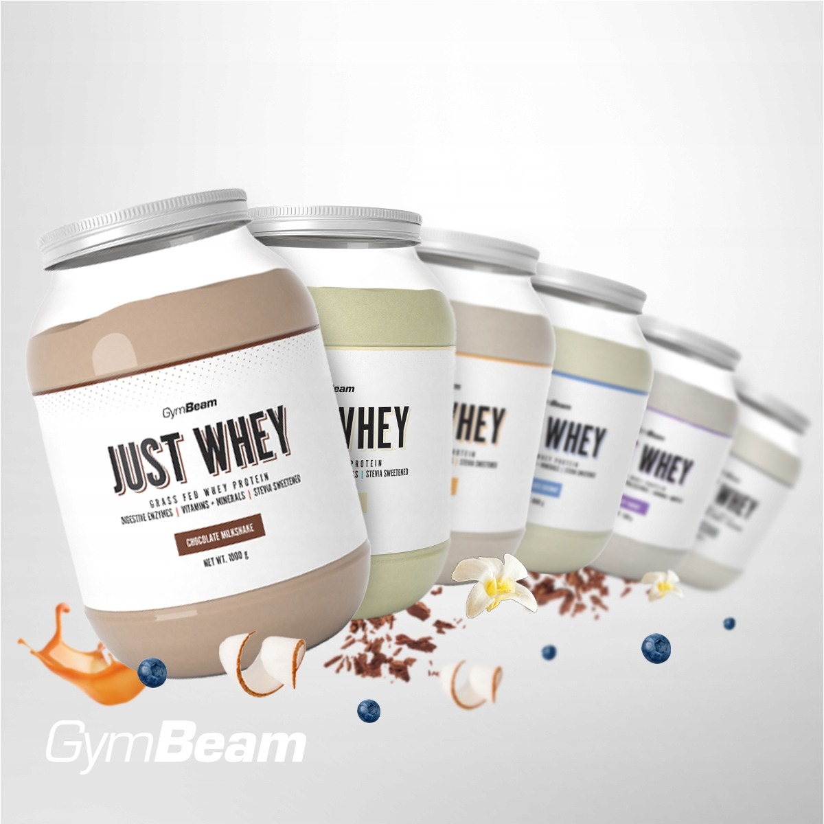Just Whey WPC/WPI/WPH 1000 g – srvátkový proteín čokoládový GymBeam
