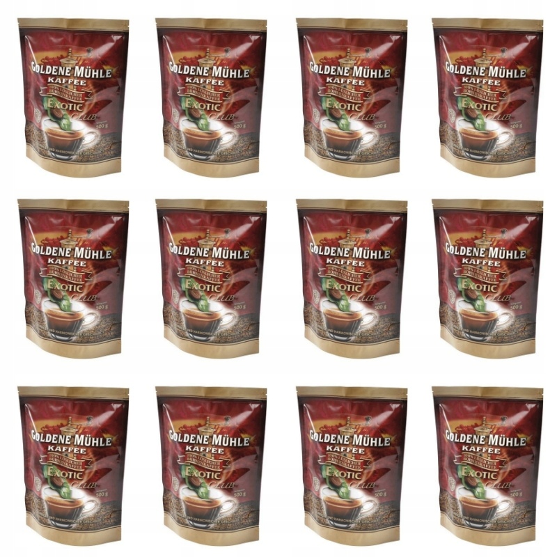 Instantná káva - 12x Goldene Muhle Exotic Club 500g Bag + Free!