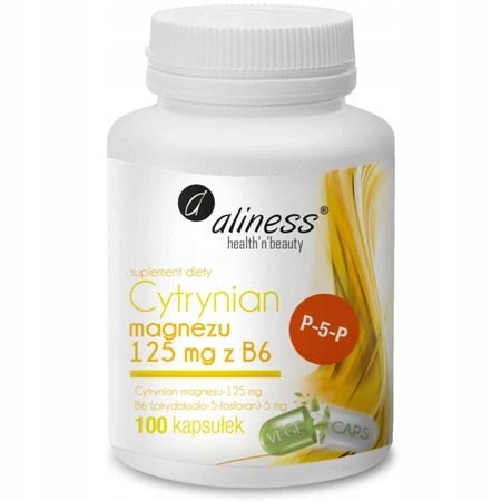 Aliness HOREČNATÝ CITRÁT s vitamínom B6 100 kapsúl – Svalové kŕče a nervový systém