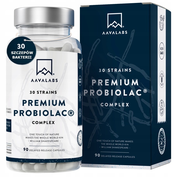 Aavalabs Črevné probiotikum Probiolac 120 miliárd CFU 90 kapsúl – 30 kmeňov