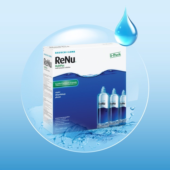 Bausch + Lomb ReNu MultiPlus roztok na kontaktné šošovky 3×360 ml + 3 puzdrá