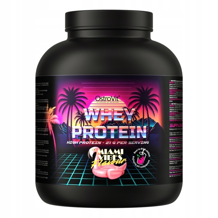 OstroVit 100% srvátkový proteín 2000 g Miami Vibes – WPC koncentrát pre rast svalov a regeneráciu