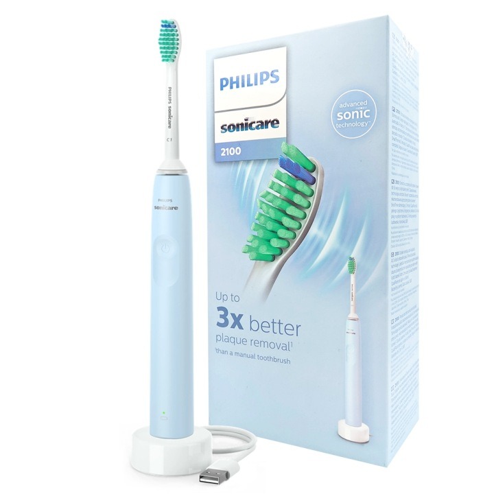 Sonická zubná kefka Philips Sonicare 2100 HX3651/12 – 31 000 pohybov/min, 1 režim, časovač, USB nabíjanie