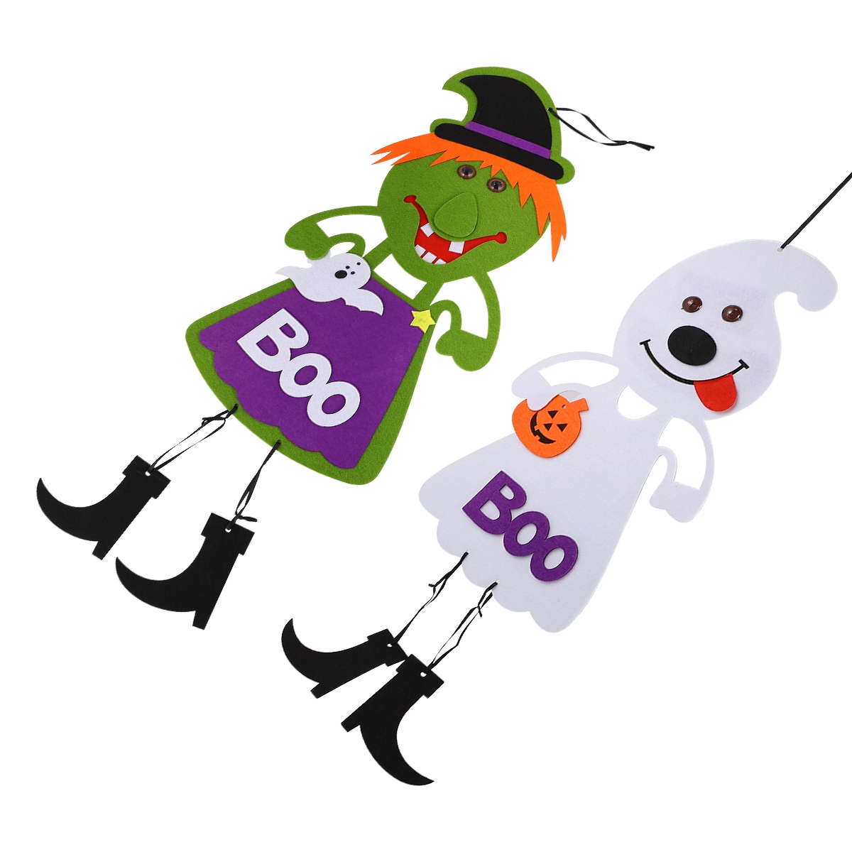 Halloween - 2 kusy zavesiace ducha dekorácie závesné tekvice