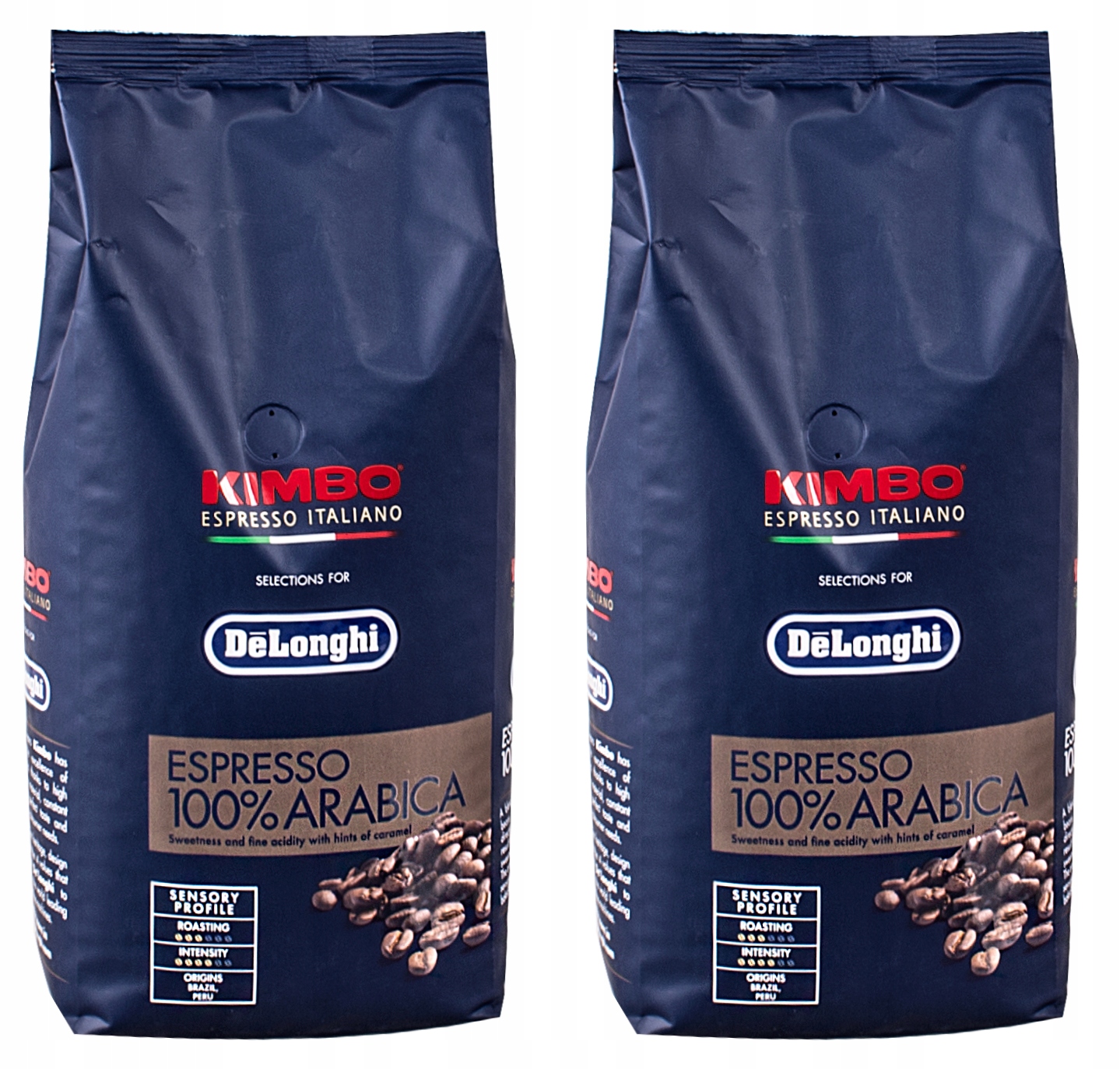 Zrnková káva - 2 x 1kg Kimbo Delonghi Káva 100% Arabica