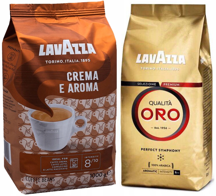 Zrnková káva - 2x Granner Coffee Lavazza Crema E Aroma + Oro Gold