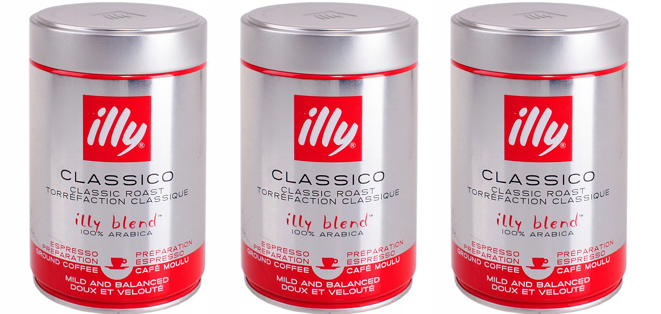 Káva mletá - 3 x káva mleté Illy Classico 100% Arabica 250 g