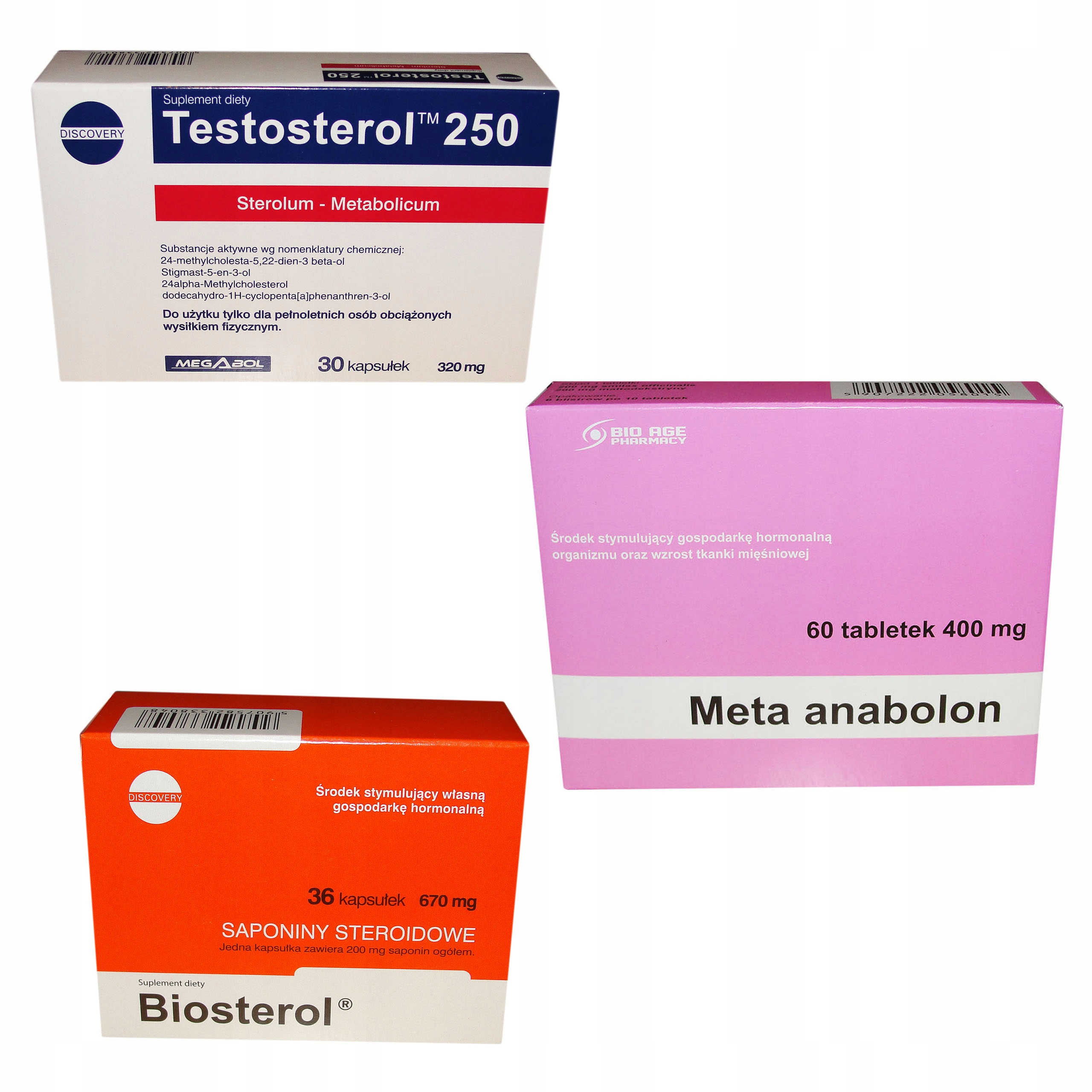 Testosterón - 3Pak Meta Anabolone Legal Metanabol Winstrol