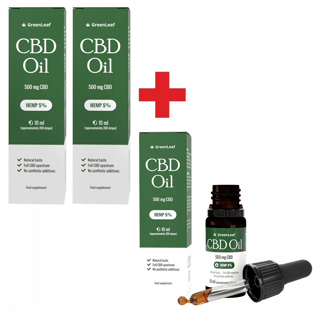 CBD - 3x CBD konopný olej 5% 500 mg AKO CHCELA PRÍRODA