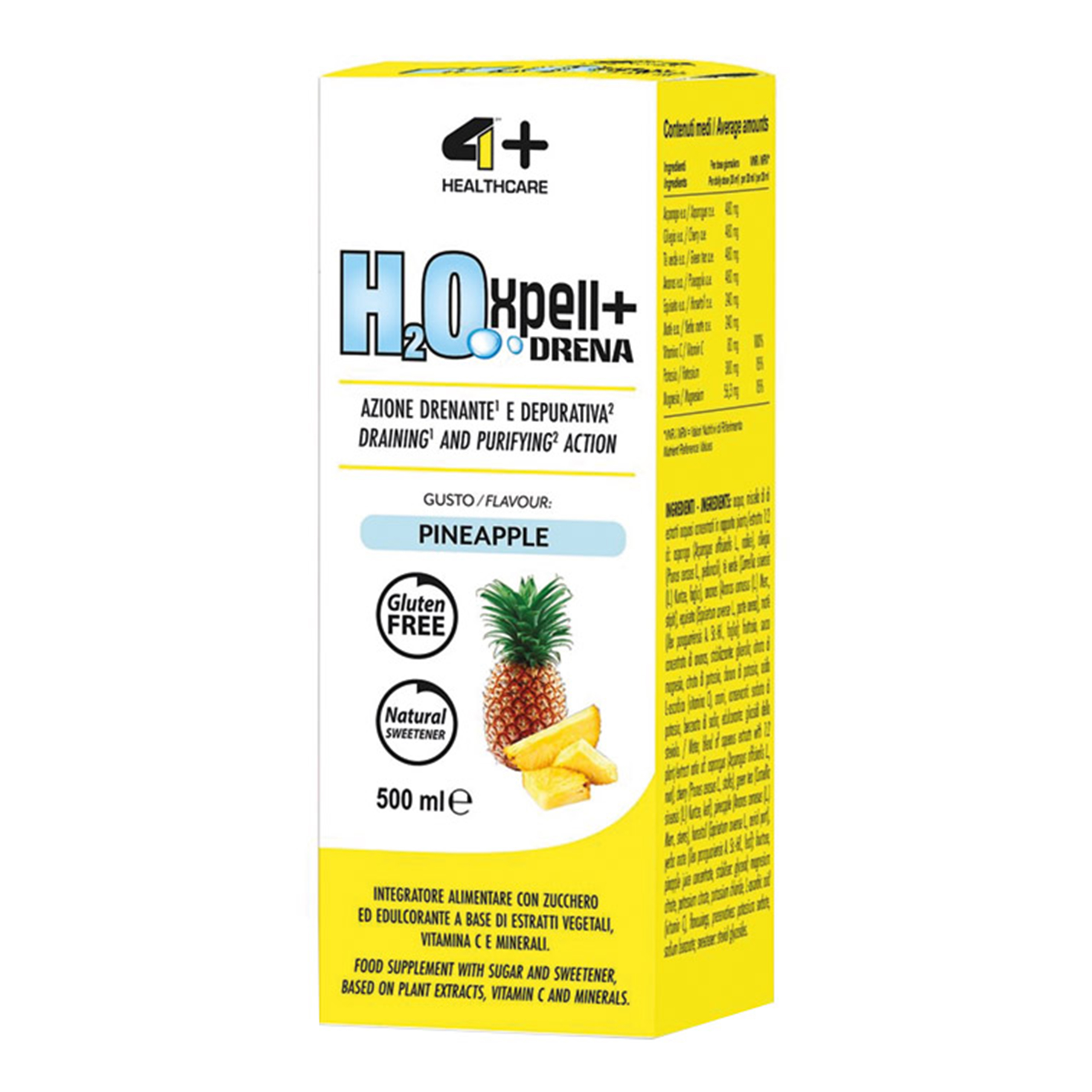 Spaľovač tuku - 4+ Výživa H20 XPELLY 500ML ČISTENIA VODY Odstraňuje