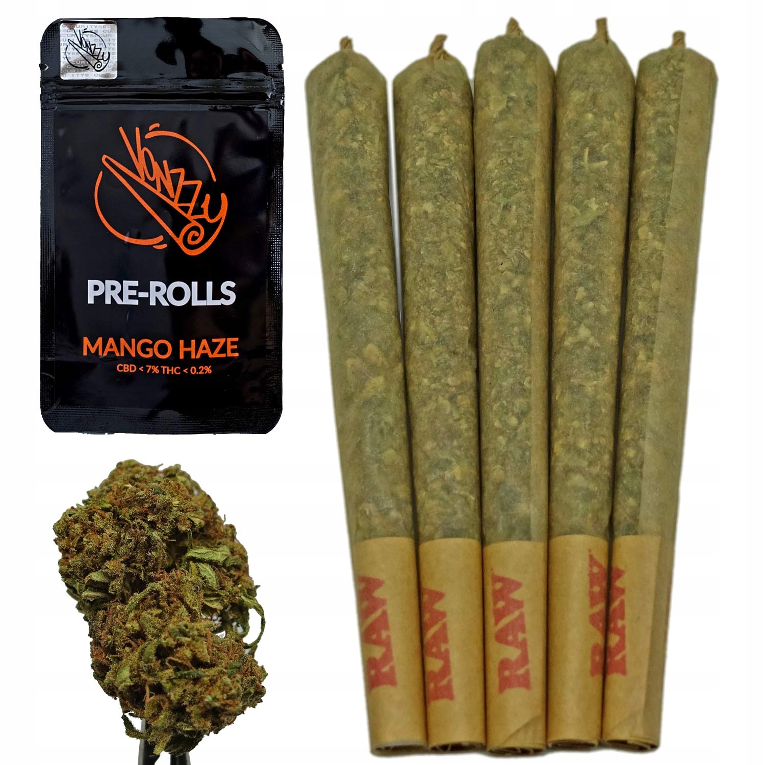 CBD - 5x Joint CBD Vonzzy Mango Haze Twist SUSHI CBD
