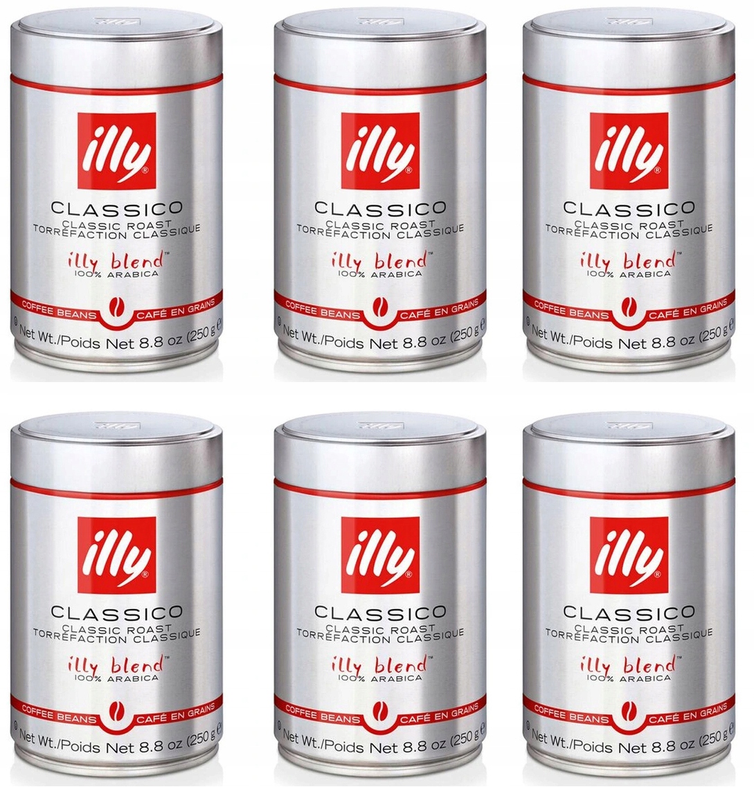 Zrnková káva - 6 x KÁVOVÉ ZRNKY illy zmes CLASSICO 250 g