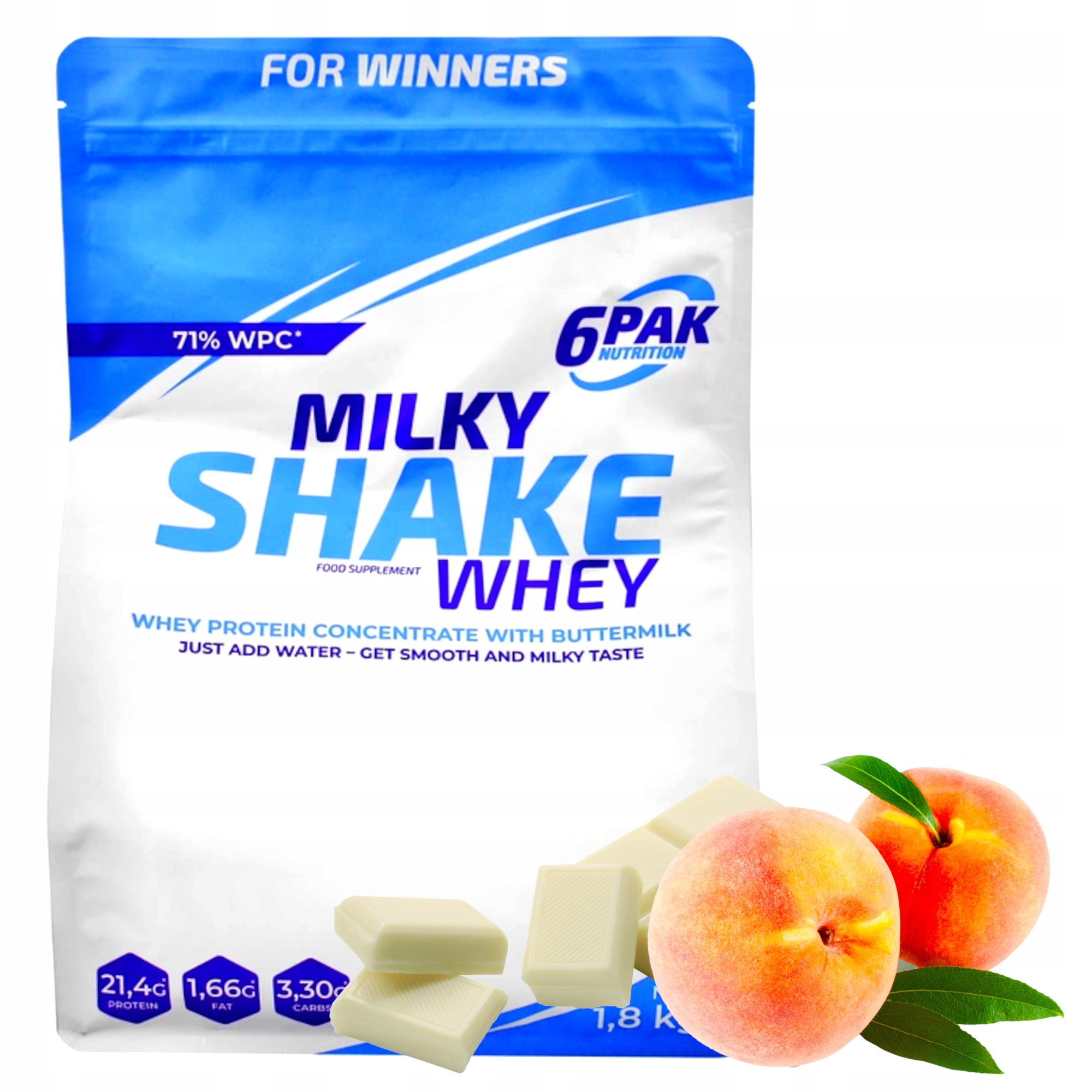Proteín - 6PAK Mliečny pretrepte WHEY 1800G PROTEÍNOVÉ CHUTNÉ PRÍCHUŤ