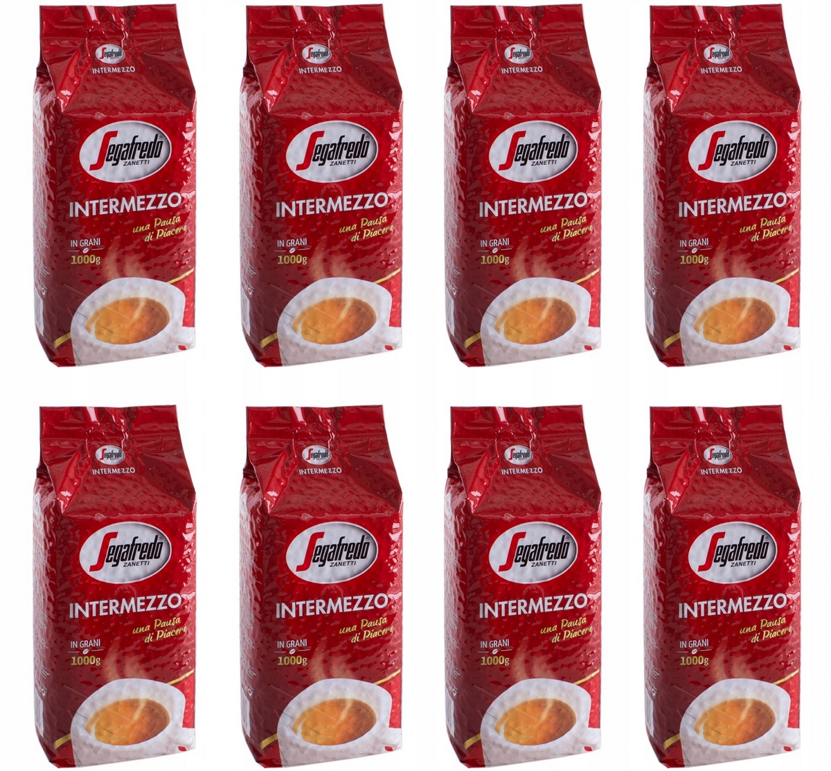 Zrnková káva - 8 x Káva Beans Segafredo Intermezzo 1 kg