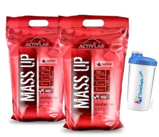 Gainer - ActivLab Mass Up 2x 5000g Gainer Hmotnosť 10kg + Shaker