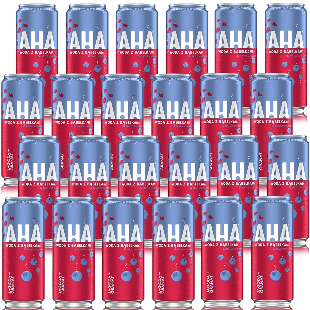 Aha voda s bublinkami nula 24x330ml bez cukru