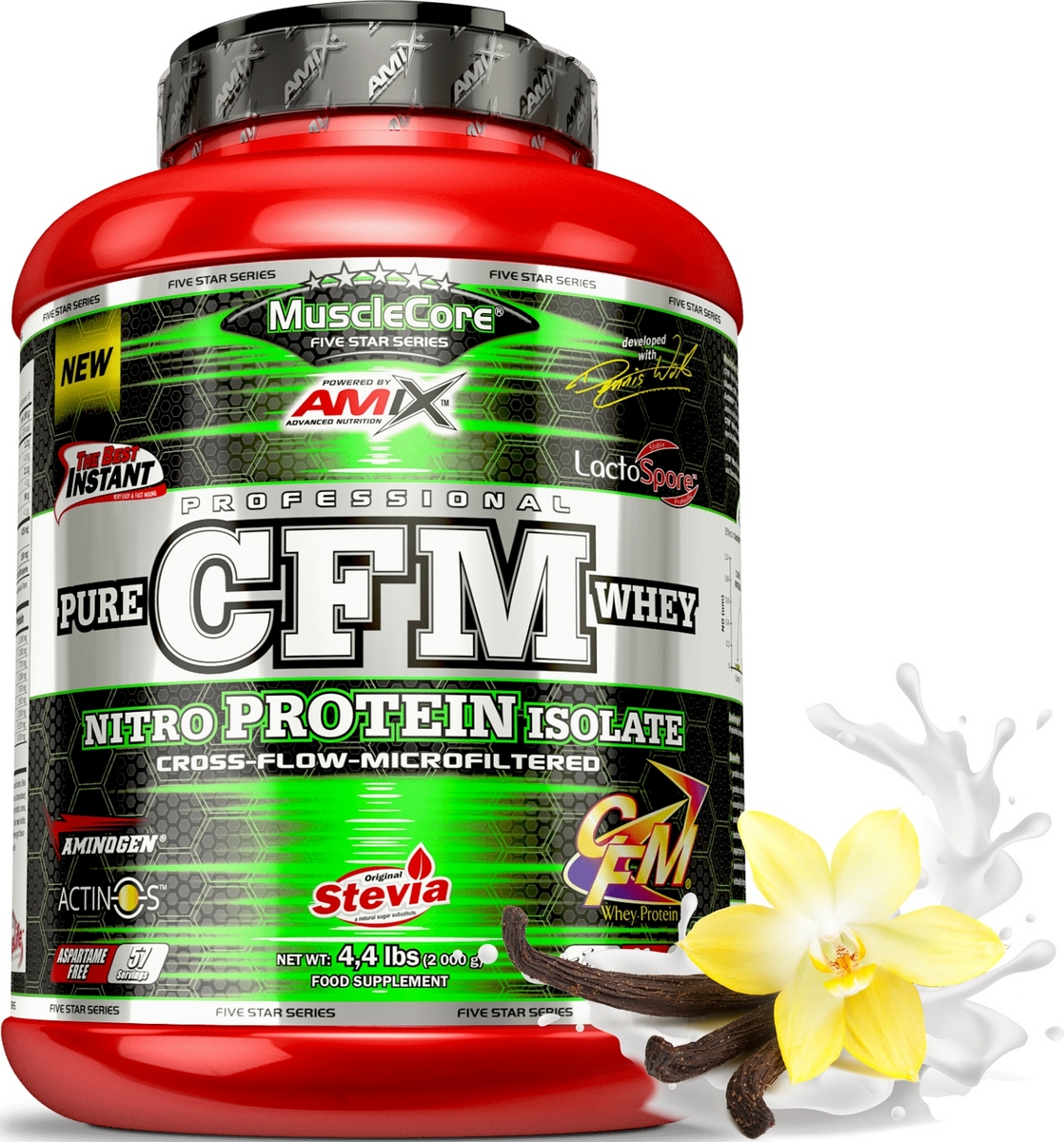 Proteín - Amix Musccrecore Pure CFM Whey Protein 2000G Izolát