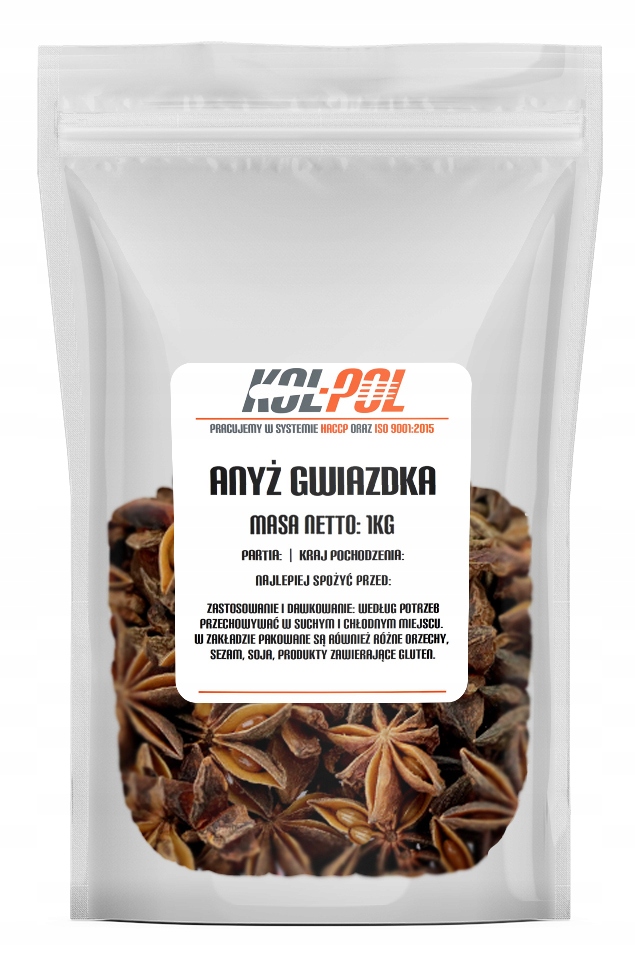 Starry ANISE 1KG Prírodné hviezdy celé