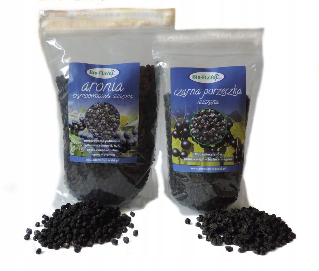 Sušené ovocie - Aronia sušená 1 kg + čierne ríbezle sušené 500g