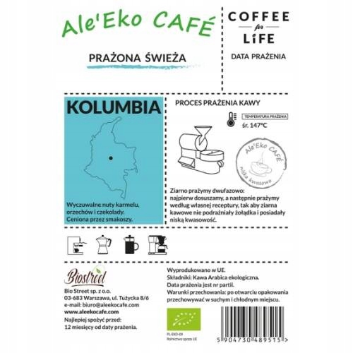 Káva mletá - Ale EKO Cafe Coffee Colombia Bio Káva pre život
