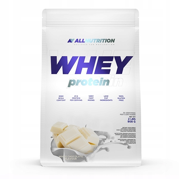 Proteín - Allutrition Whey Protein WPC 908G Biela Čokoláda