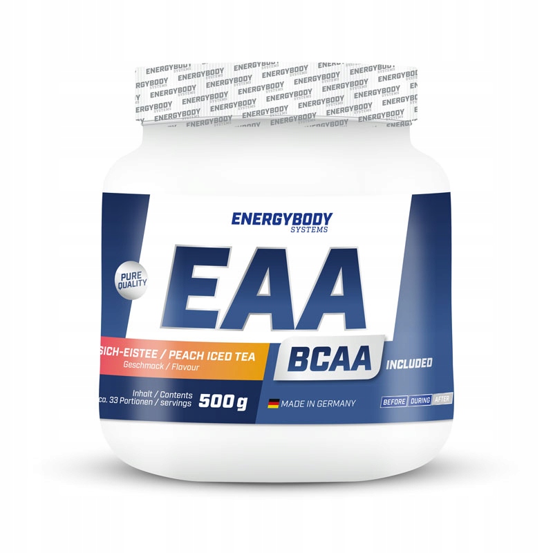 EAA aminokyseliny (z BCAA) + vtip. B6 (broskyňový ľadový čaj)