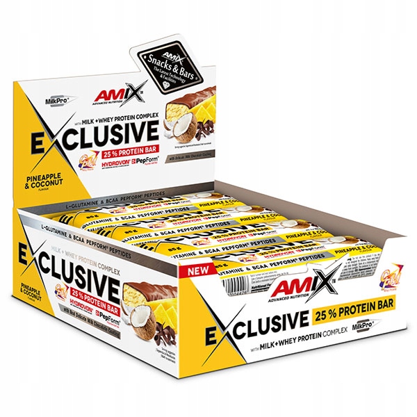 Proteín - AMIX Exkluzívne proteínové tyče 10 Príchute! Delicious!