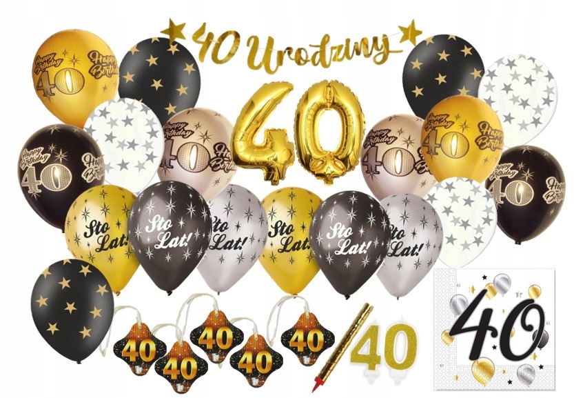 Balóny narodeniny Set na 40 narodeniny dekorácie