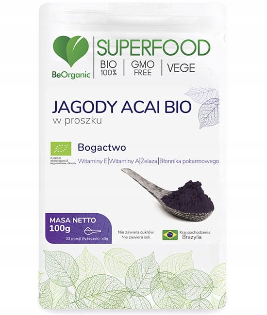 BORGANICKÉ BIO ACAI BOBUĽOVÉ PRÁŠKY 200 G