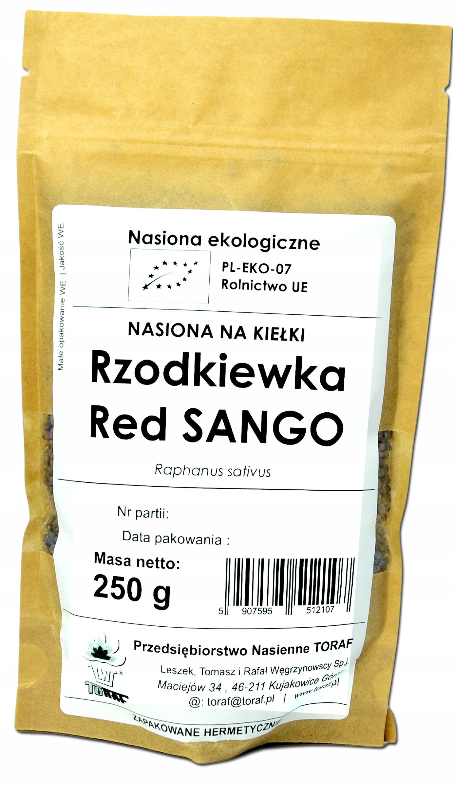 Bio semená na klíčkoch Rądkiewka Red Sango 250g