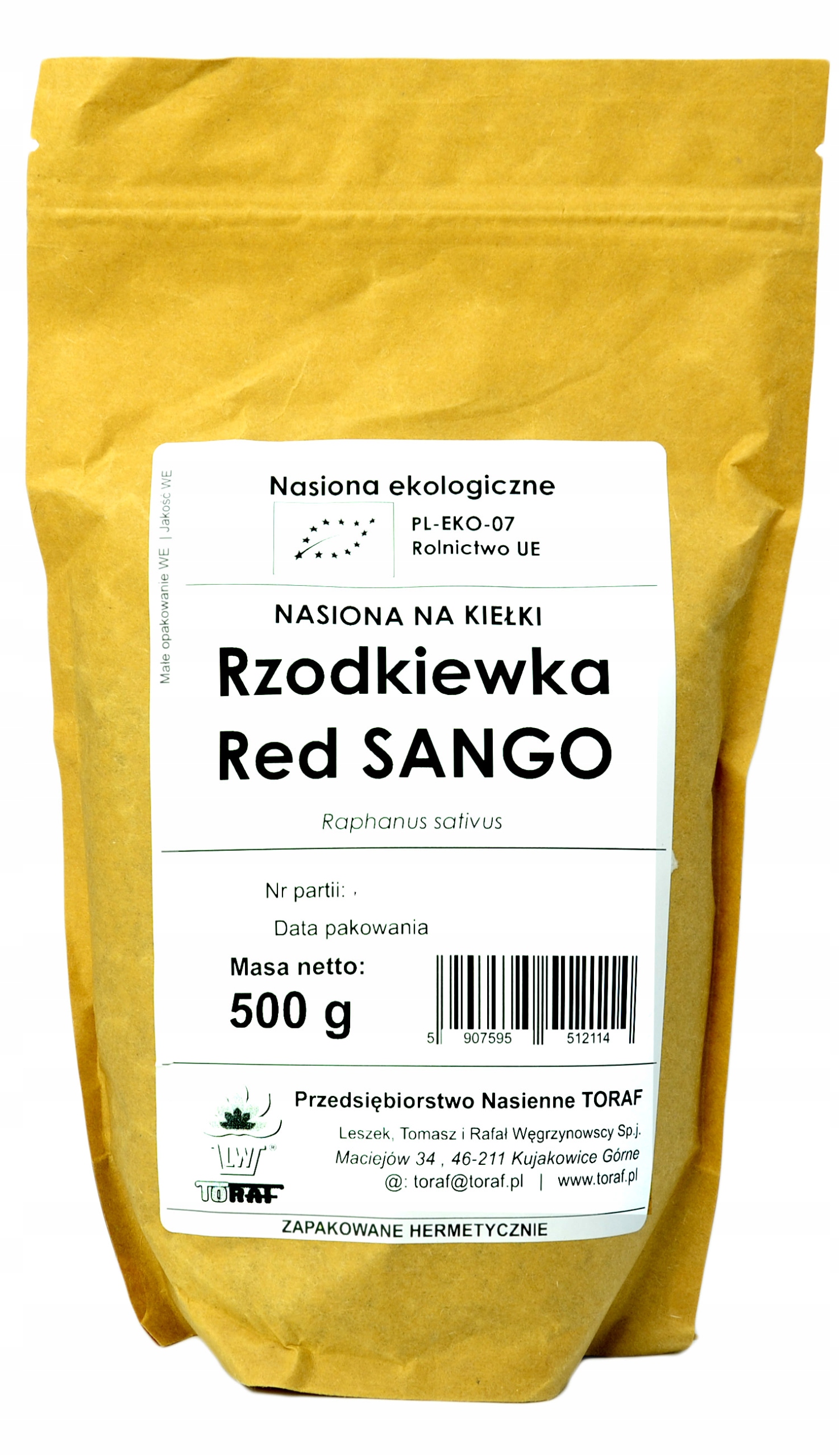 Bio semená na klíčkoch Rądkiewka Red Sango 500g
