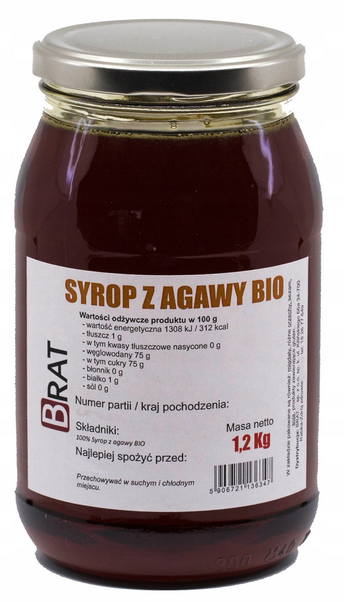 BIO AGAWA sirup SUROVÝ agáve 1200g PRÍRODNÝ