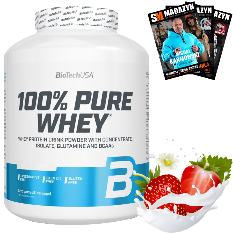 Proteín - BIOTECH 100% PURE WHEY 2270 G PROTEÍNOVÁ HMOTNOSŤ BCAA