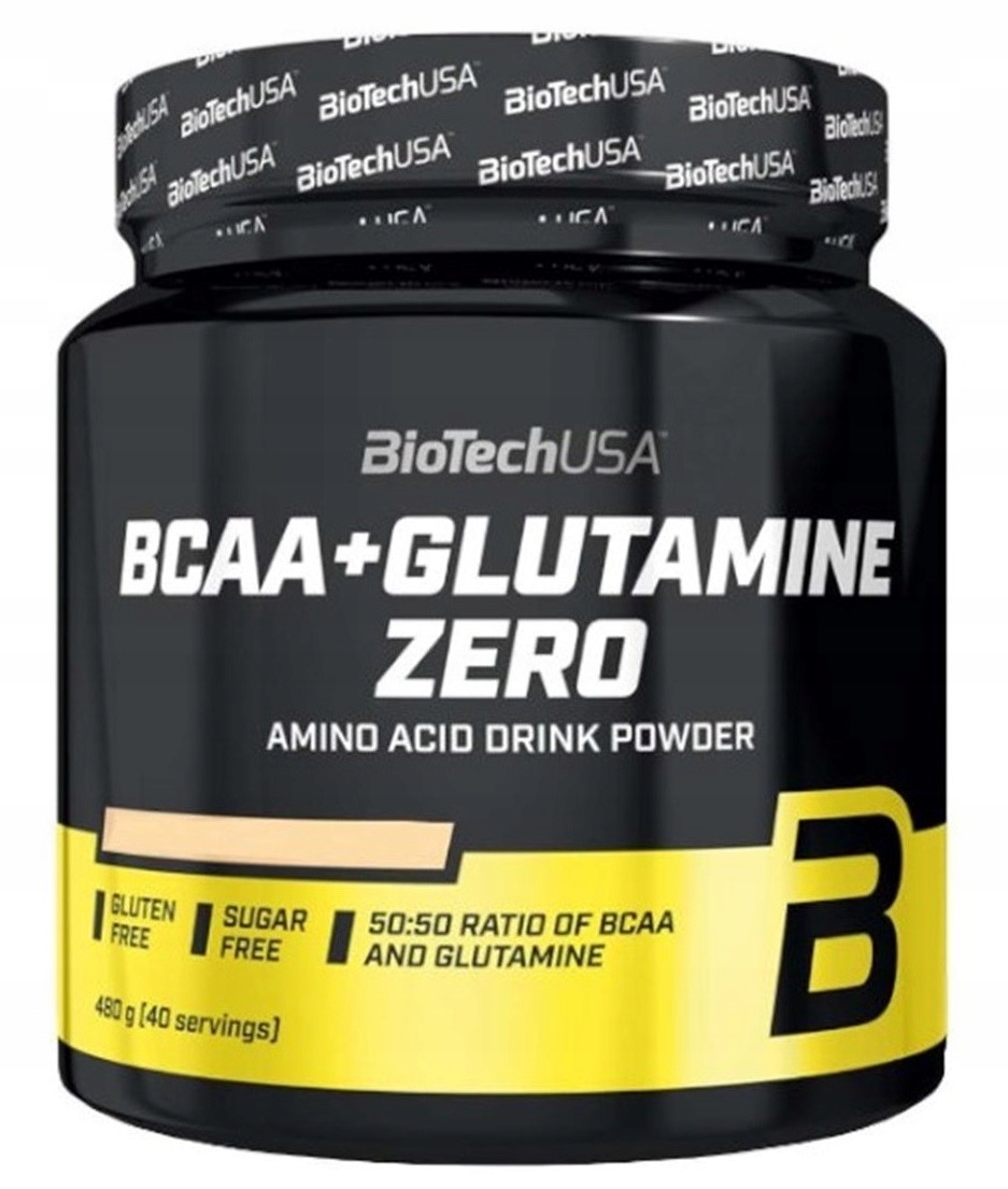 Aminokyseliny - Biotech BCAA + Glutamín Zero 480 g Aminokyseliny