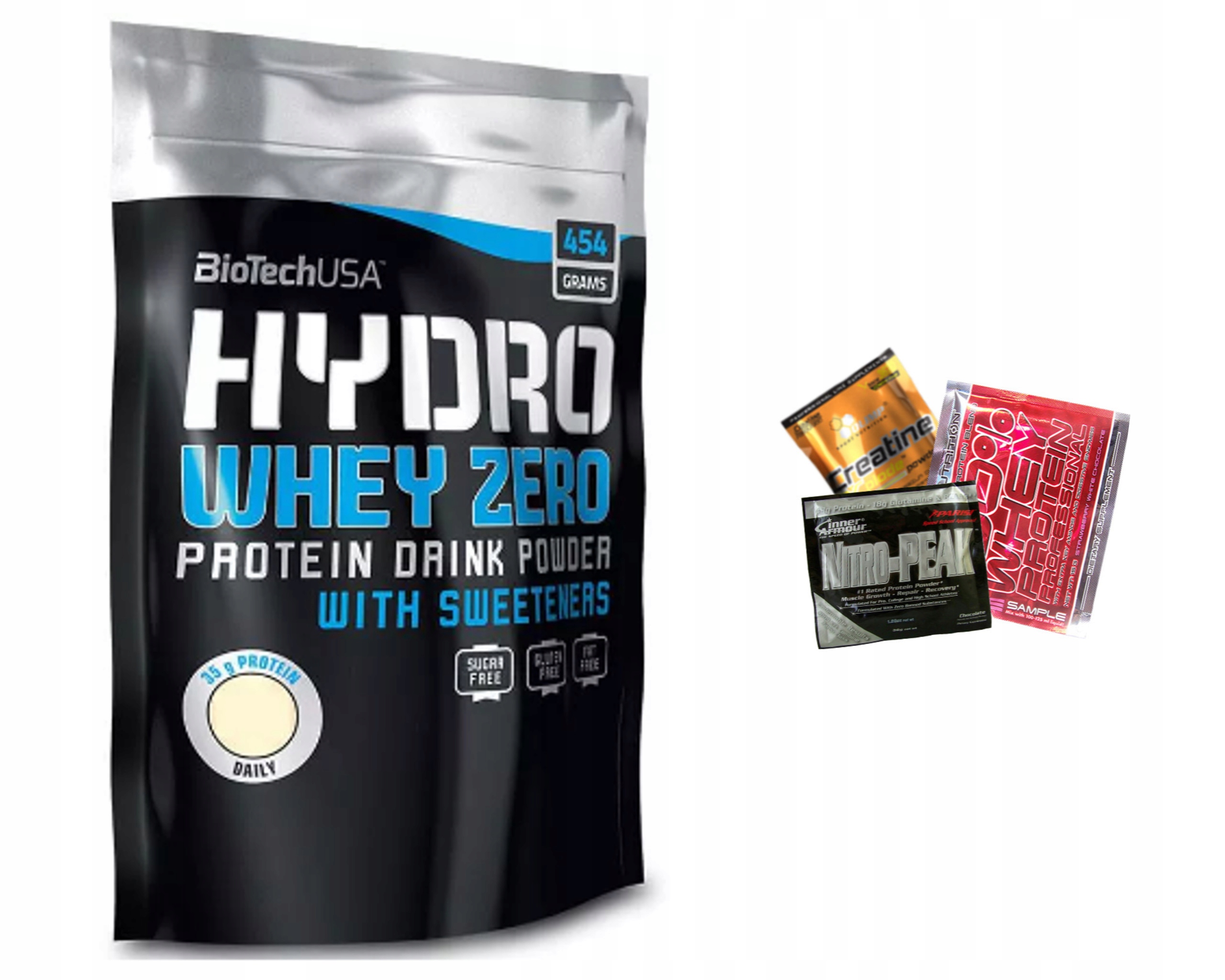Proteín - Biotech Hydro Srvátka Zero 454g WHPH proteín Hydrolyzát