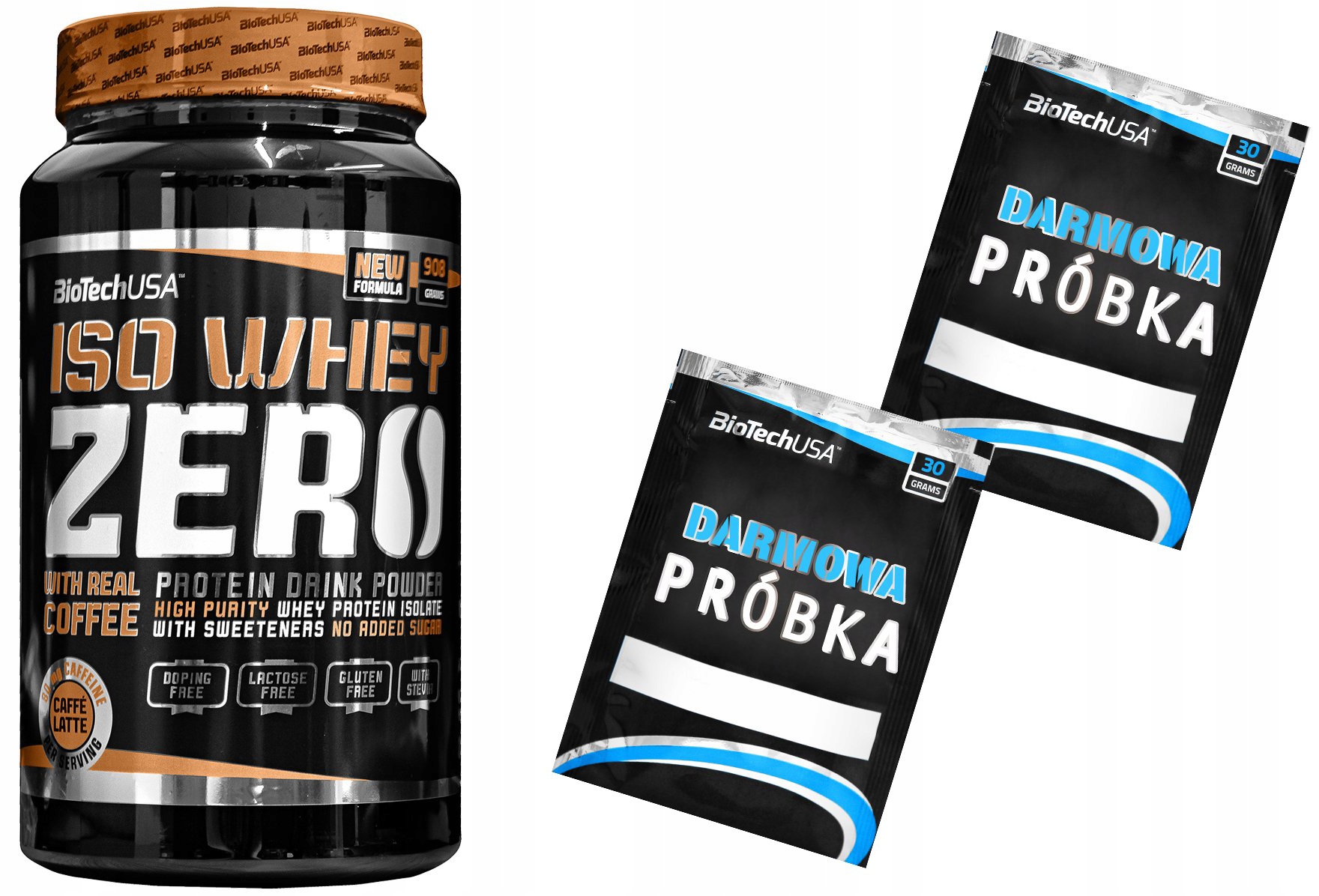 Proteín - Biotech USA ISO Srvátka nula s reálnou kávou 908g!