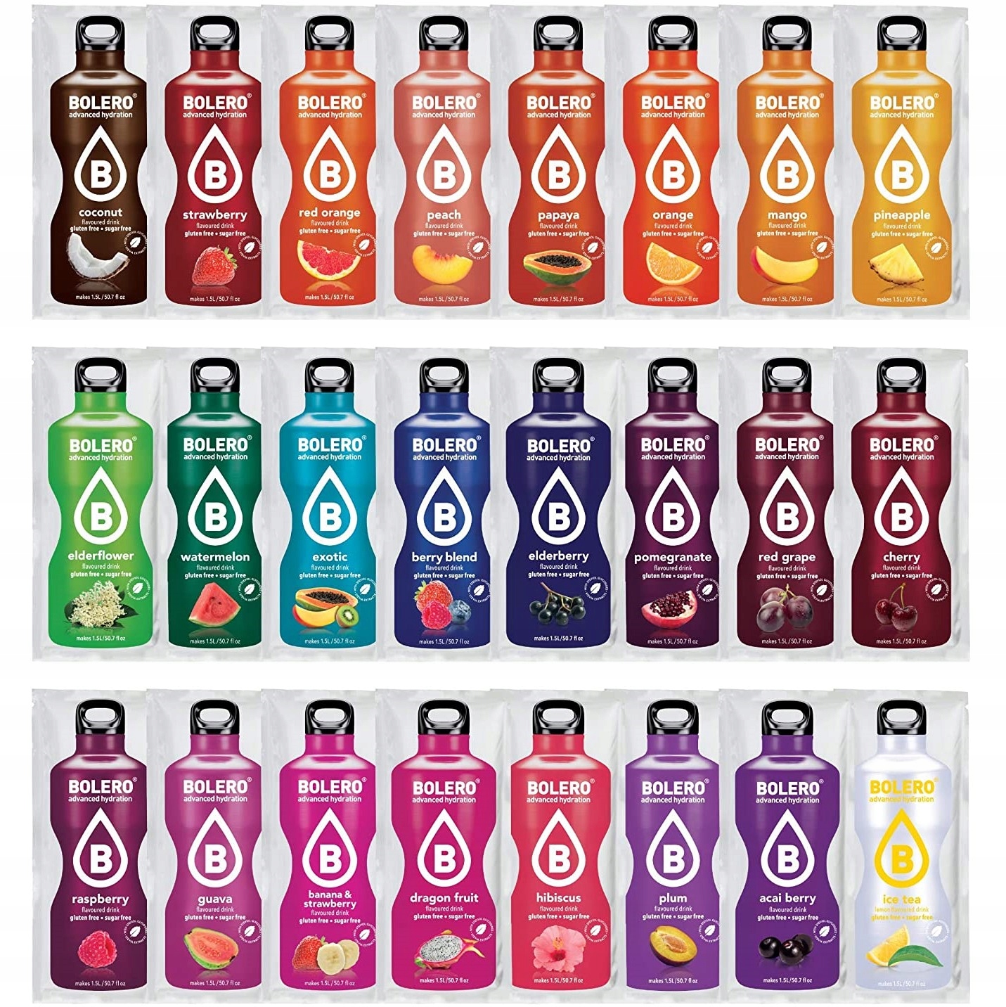 BOLERO DRINK 24 x 9g mix 24 príchutí nápoj so stéviou