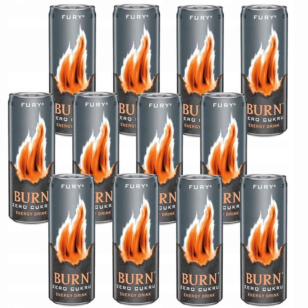 Burn Energy Pite 12x250ml Peach Zero Sugar Free