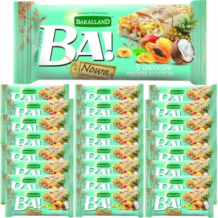 Bah! Obilie Bary 5 Tropické ovocie 25x40g