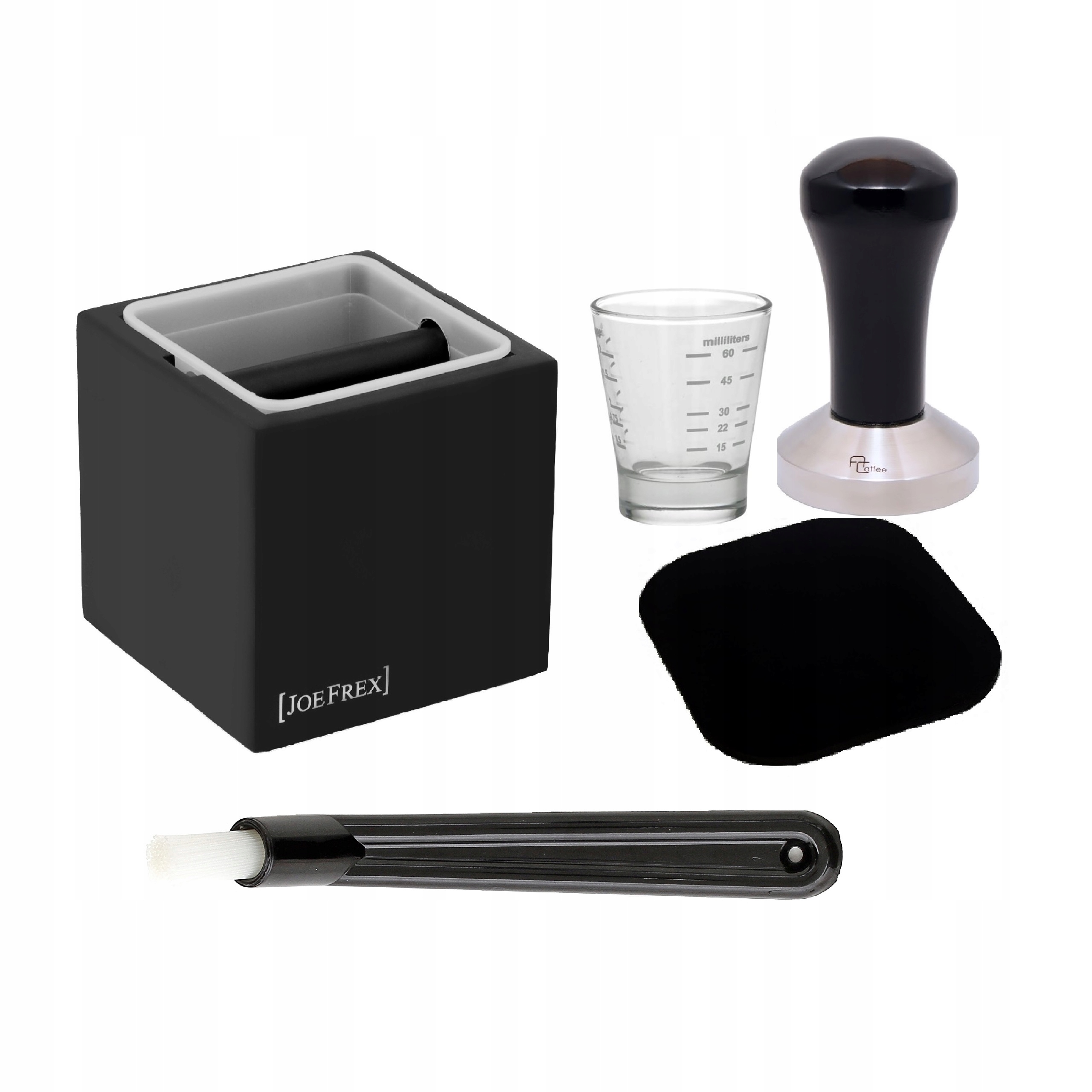 Barista Set Knock Box Tamper Shot Tamping Mat