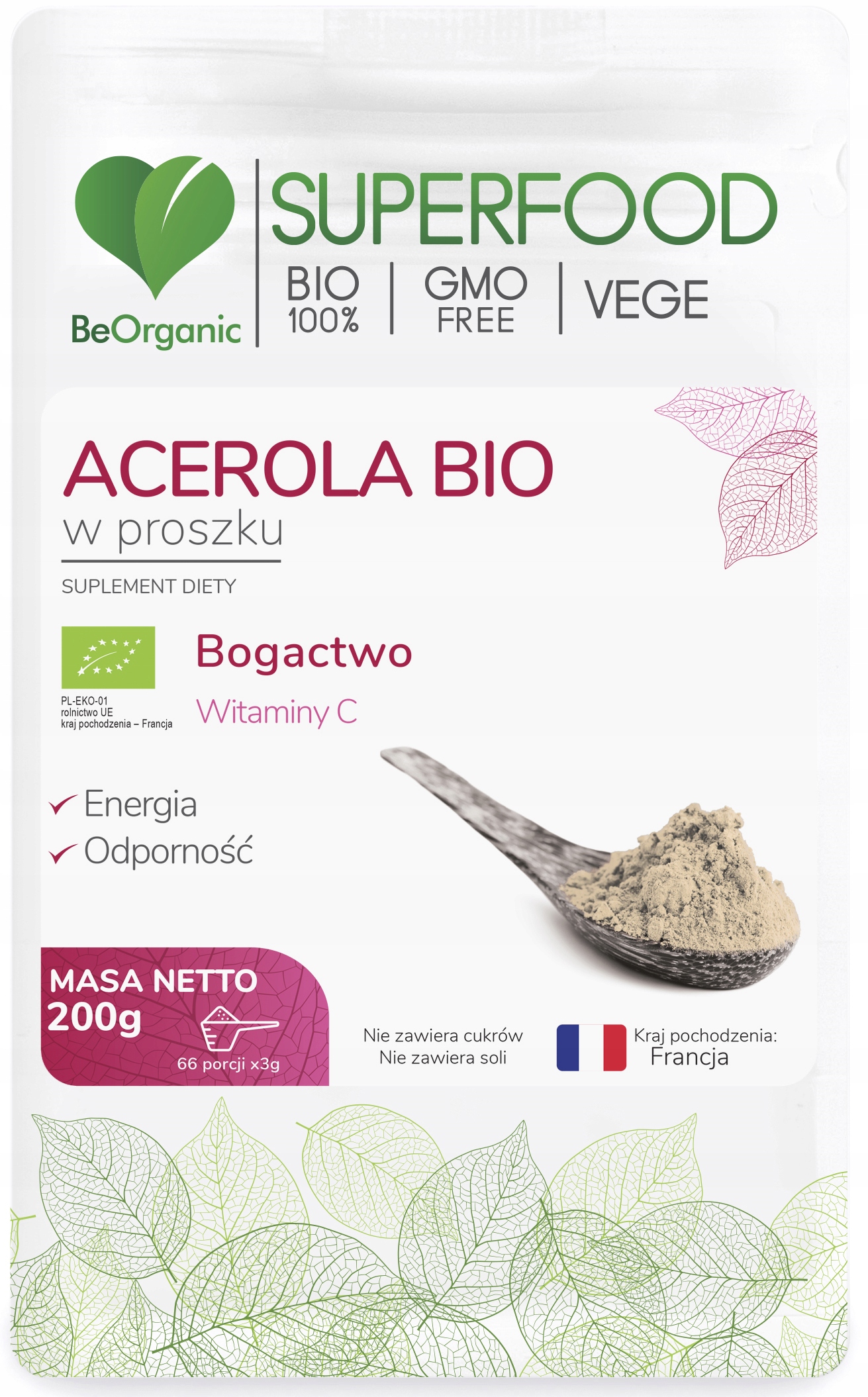 Beororc acerola bio prášok 200g superfood