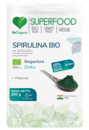 Beororická spirulina bio prášok 200g únava