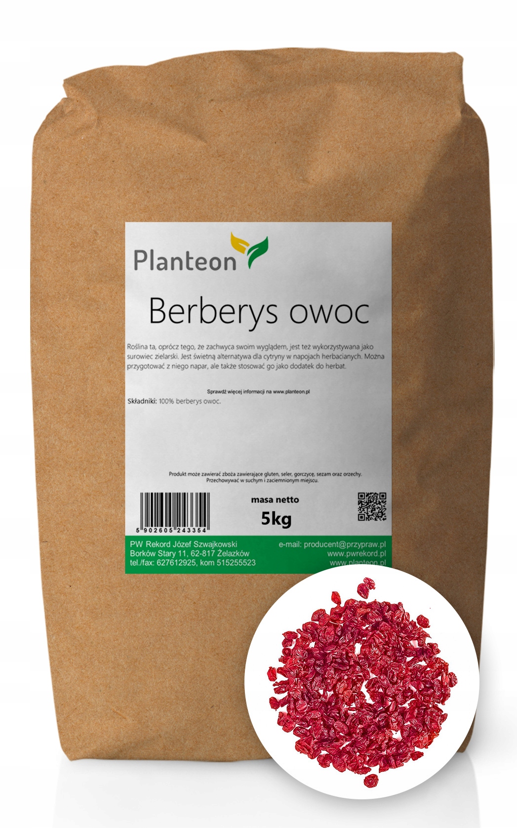 Berberry Ovocie osviežujúce prísady pre 5kg riadu