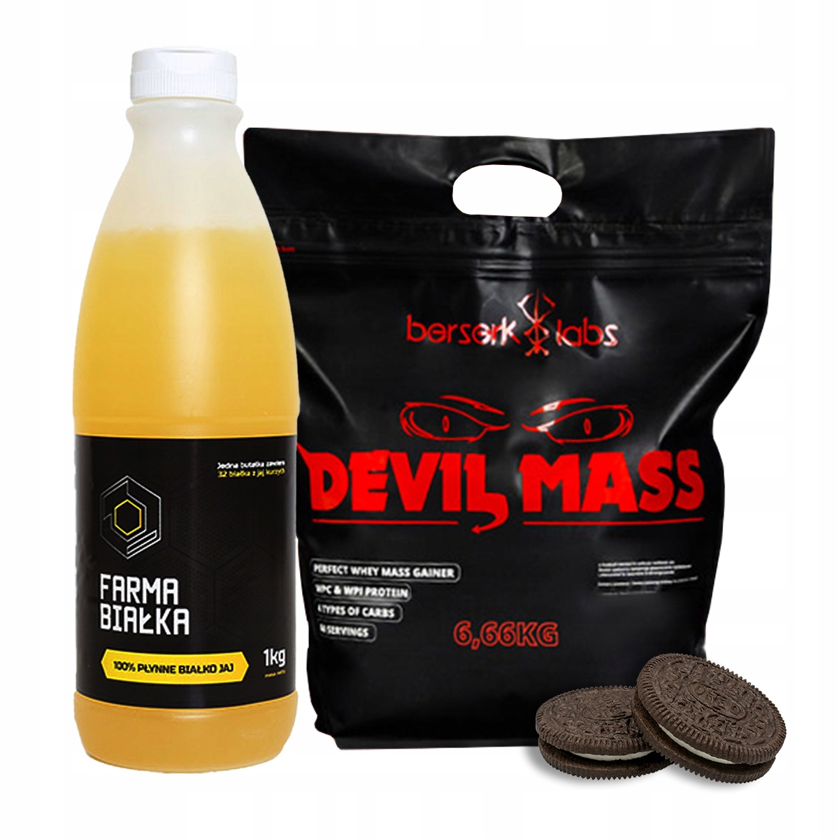 Gainer - Berserk Labs DEVIL MASS 6,66 kg + farma z vaječných bielkov