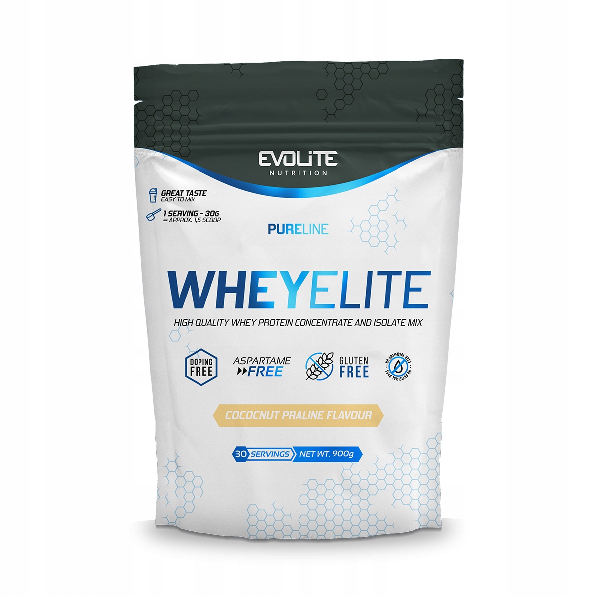 Proteín - EVOLITE WHOWELITE 900g Kokosový pralinový proteín