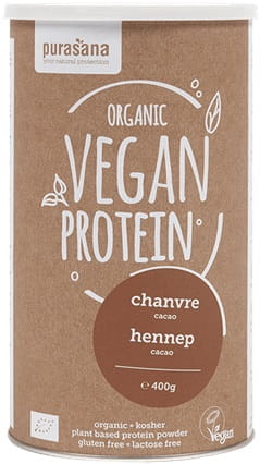 Konopné bielkoviny s kakaovou chuťou BIO 400 g Purasana