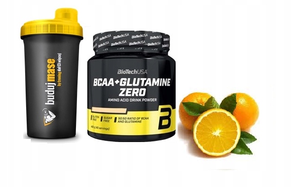 Aminokyseliny - BioTech USA BCAA + glutamín nula 480g + ŠAŠOVAČ