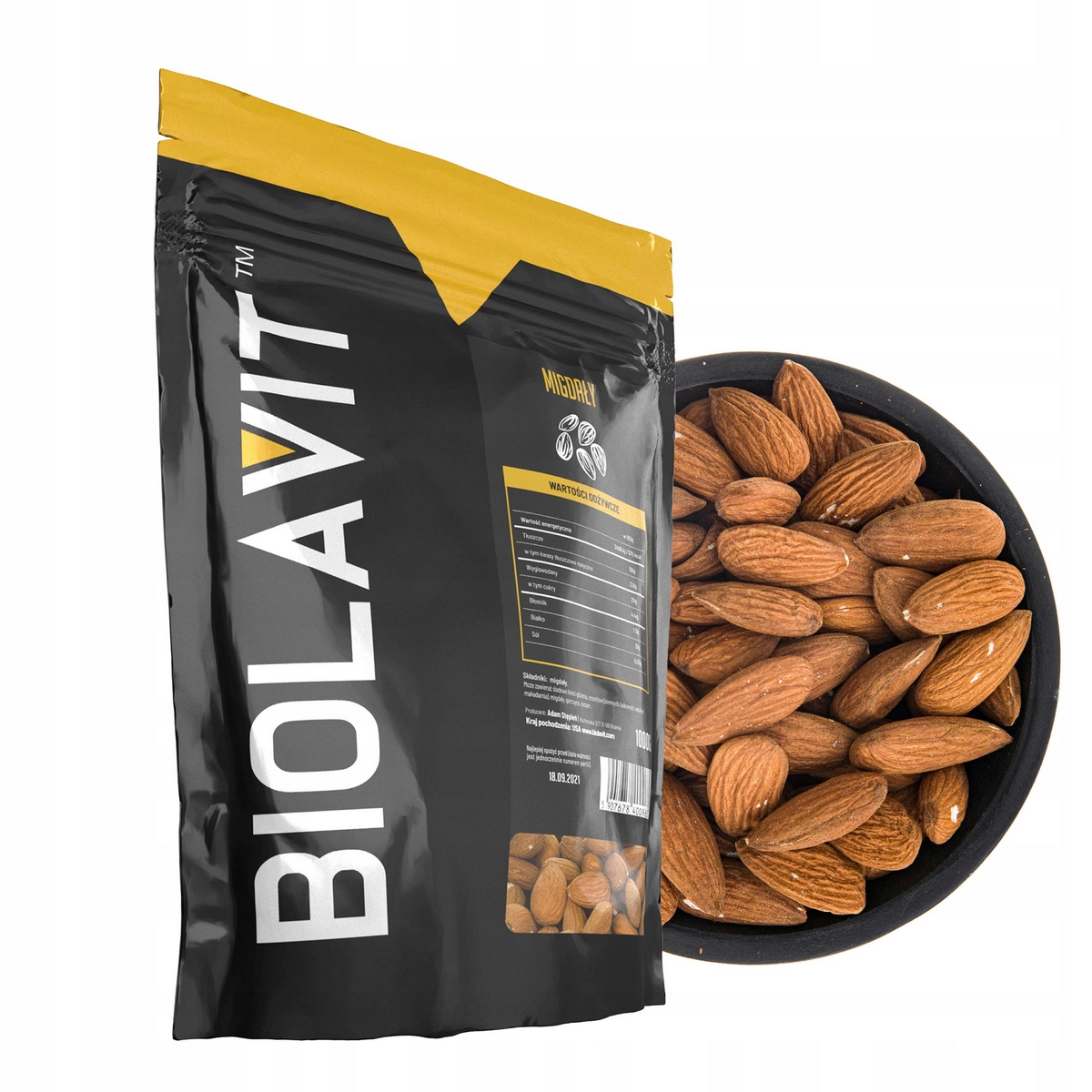Orechy - BioLavit Kalifornské mandle Prírodné 1 kg