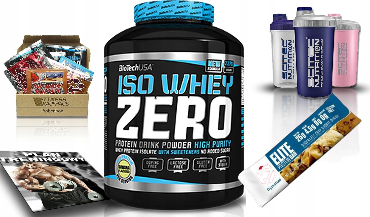 Proteín - Biotech USA Iso Whey ZERO 2270 g + 9 grátis biela Jun